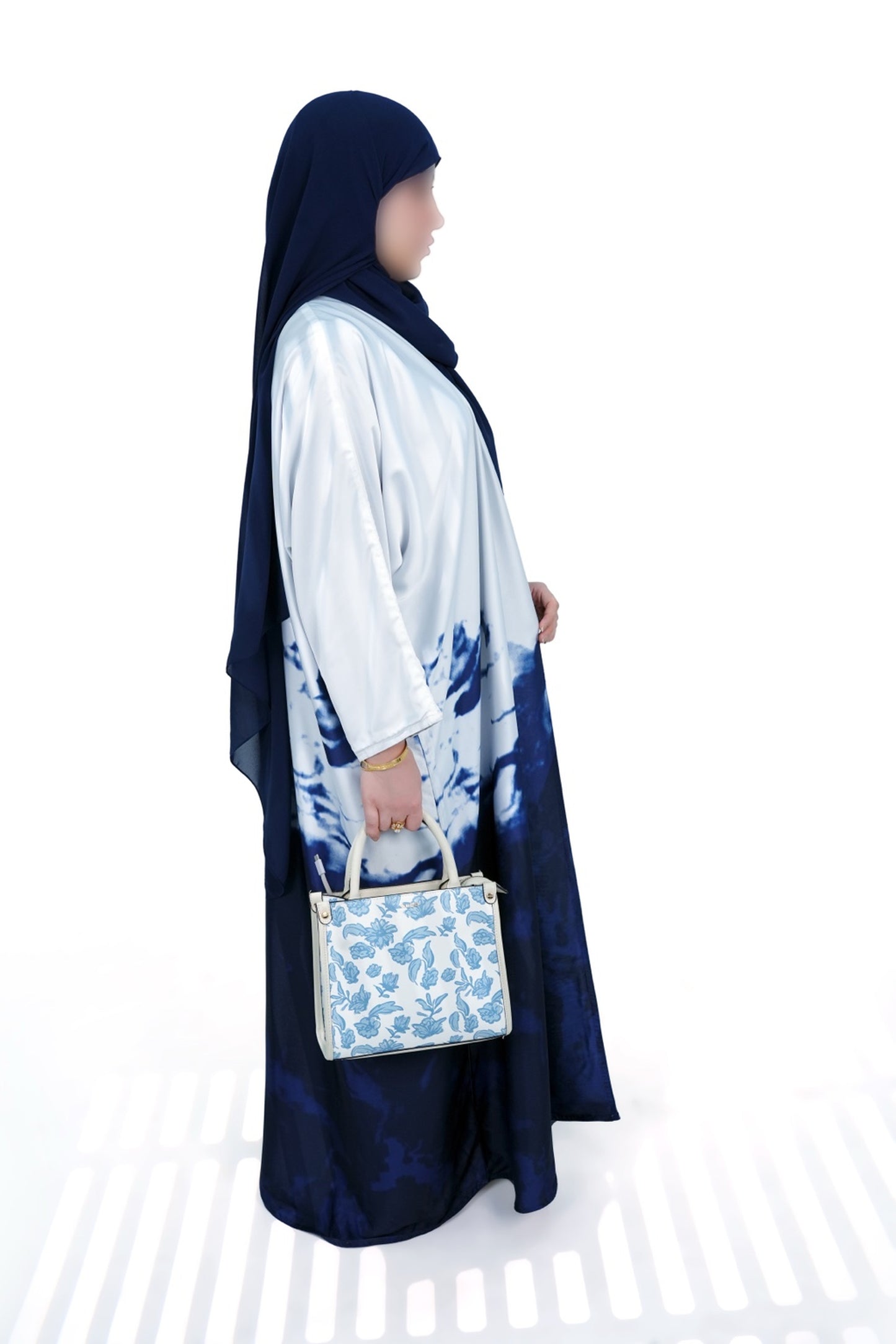 ' Wave Blue ' Abaya